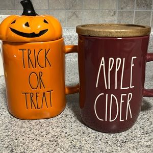 Two Rae Dunn Halloween Mugs